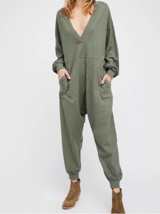 Free People Pants - Free People Intimately "Just Because" jumpsuit Olive Sage green size small